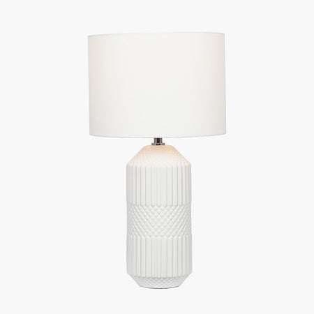 White Ceramic Lamp 73 cm