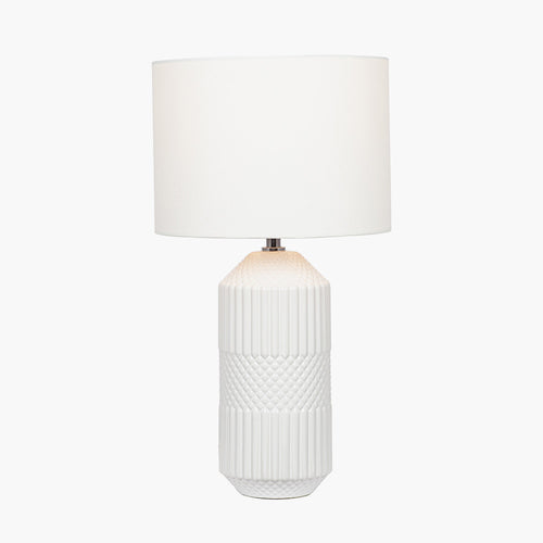 White Ceramic Lamp 46 cm