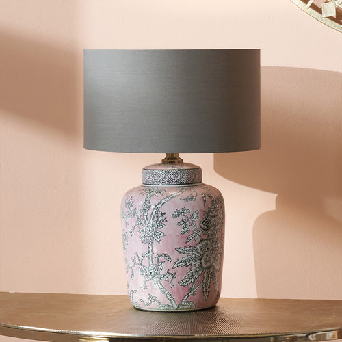 Pink Ceramic Lamp Base 34cm (Base Only)