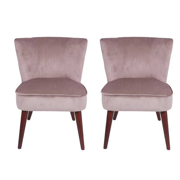 Pink Velvet Chair / Pair