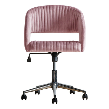 Grey Leather Swivel Chair