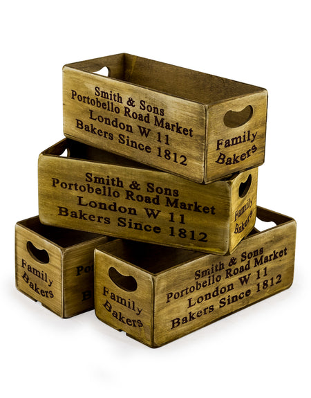 Vintage Vinyl Record Storage Boxes - Wooden Crates