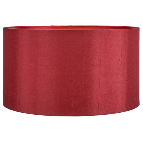 Red silk drum shade.  Can be used as ceiling shades or for table & floor lamps.