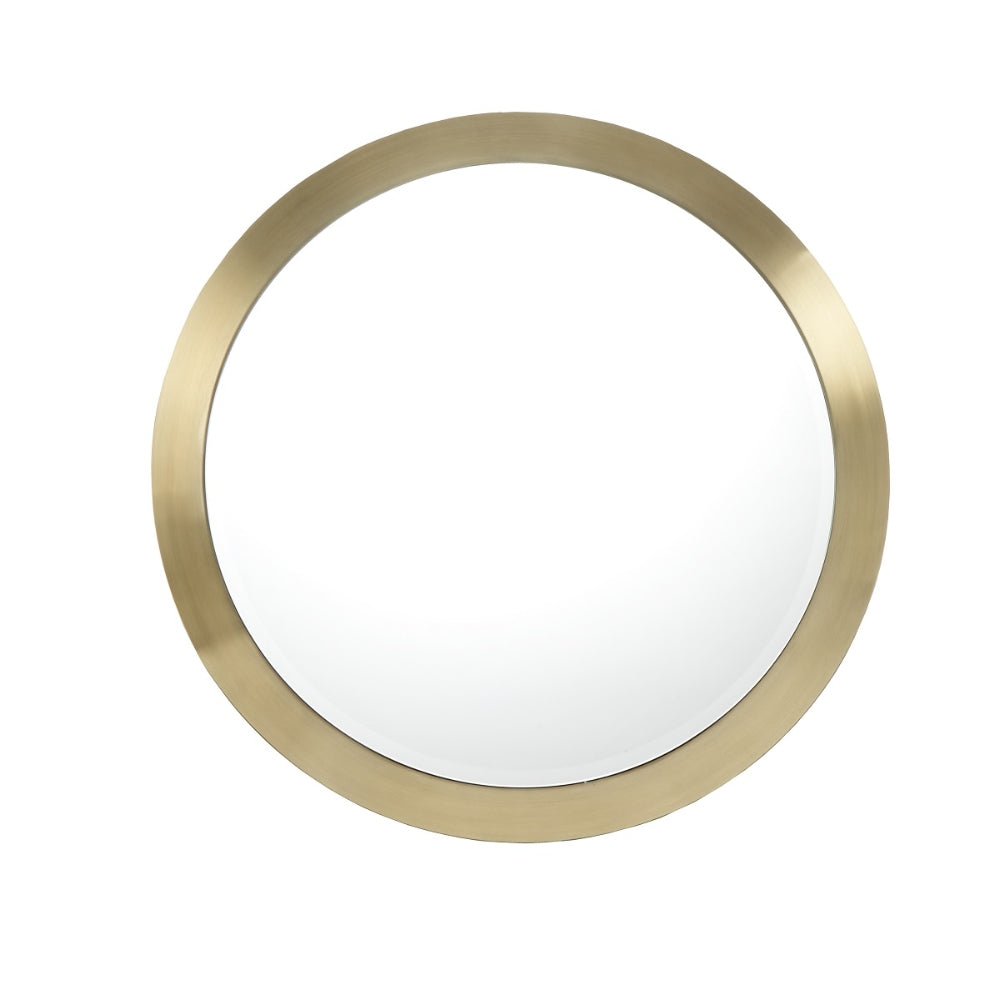 Circular Brushed Gold Mirror