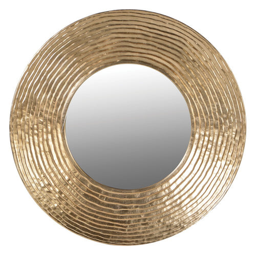 Large circular statement mirror available in Gold or Silver, which is a real wow factor with the ripple texture. It is a stunning feature on any wall.