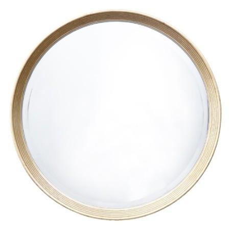 A champagne brass gilt mirror with discreet ridged detailing which will add interest to any wall space.&nbsp;