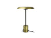 Satin gold and black table lamp