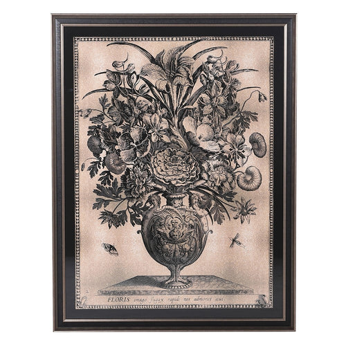 Sepia Flower Tall Vase Print 129 cm