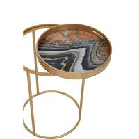 Gold Marbled Side Tables 71 cm