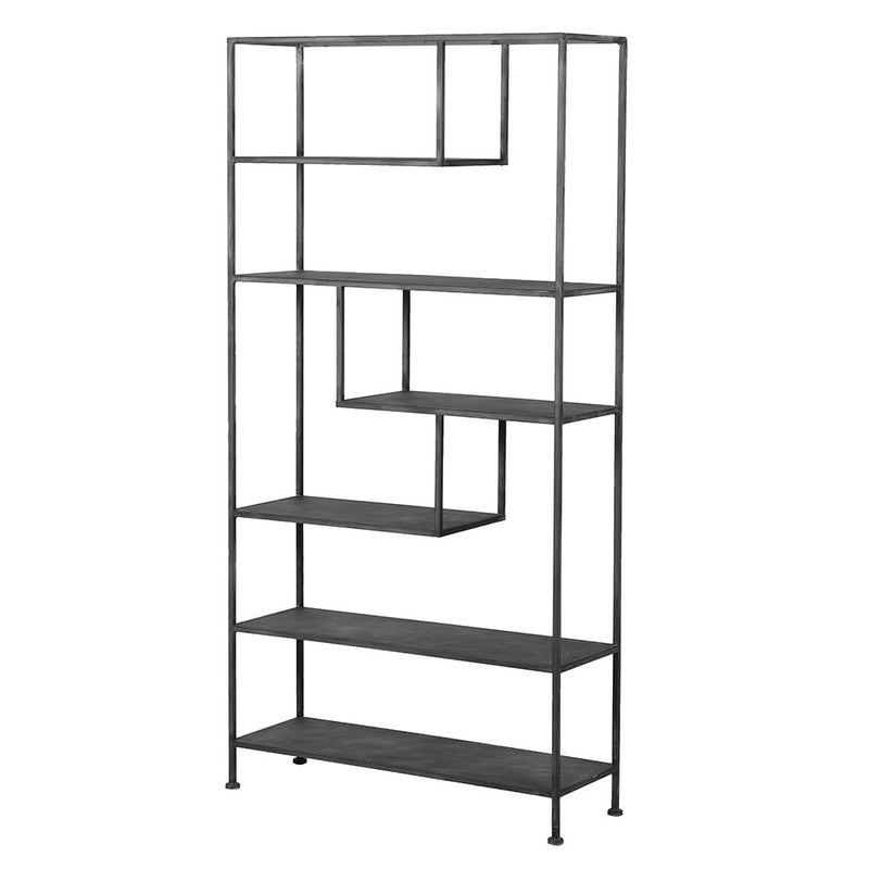 Black Metal Multi Shelving 160 cm