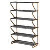 Tall,  black, metal shoe storage shelf. Great addition to any hall, practical and attractive a great addition to your hall.