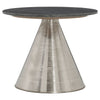 Grey Marble Nickel Metal Martini Table 56 cm