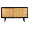 Low Gold and Black Wooden Sideboard with a definite mid-century twist.