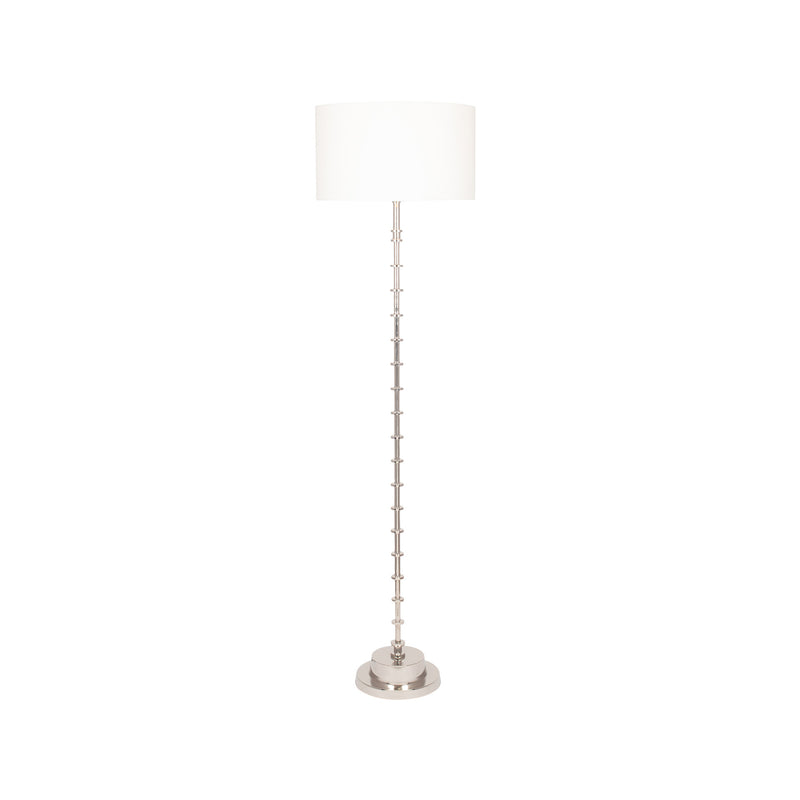 Silver Metal Floor Lamp - 144cm