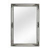 Tall, highly decorative classic silver mirror. A statement mirror with its luxurious design and ornate detailing.