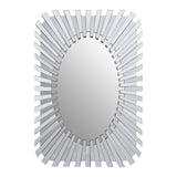 Silver shard mirror, great 'Deco' inspired shard mirror on a silver background.