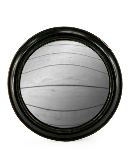 Deep Framed Mini Black Convex Mirror 23 cm