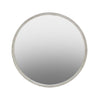 Small, antique silver framed round mirror.