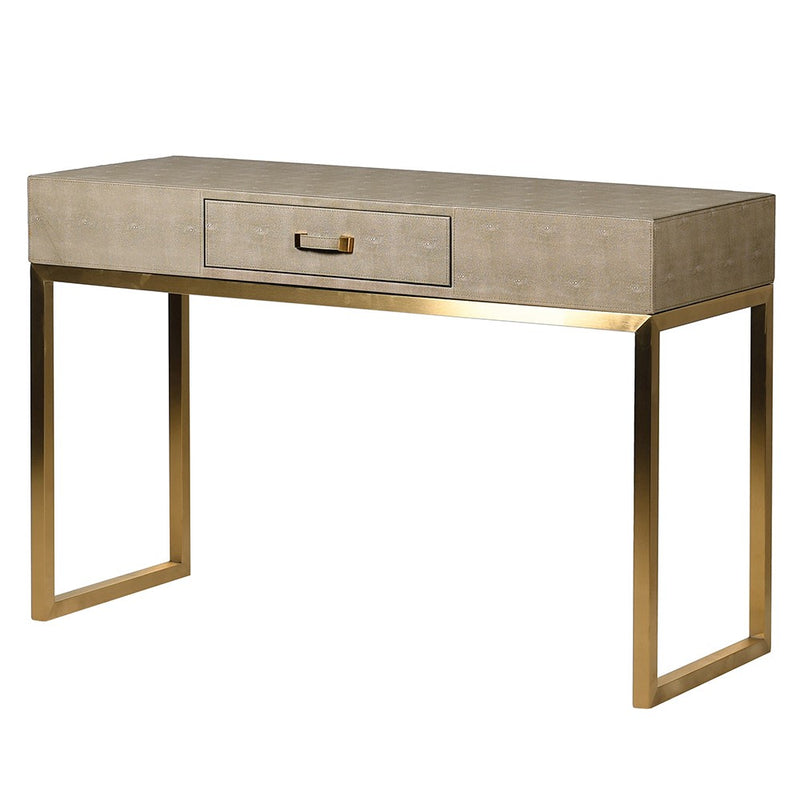 Soft Faux Shagreen Dressing Table Console 120cm