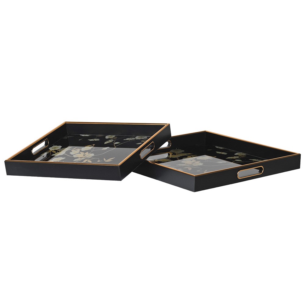 Perfect as a statement centerpiece on a coffee table, they’re ideal for organizing candles, jewelry, or decorative accents. Heatproof and durable, these versatile trays also make a thoughtful, stylish gift for any home.

They can be purchased individually or as a set of two.


Set of Two: One large tray and one medium tray.

Large: W: 40 cm H: 5 cm

Medium: W: 35 cm H: 5 cm
