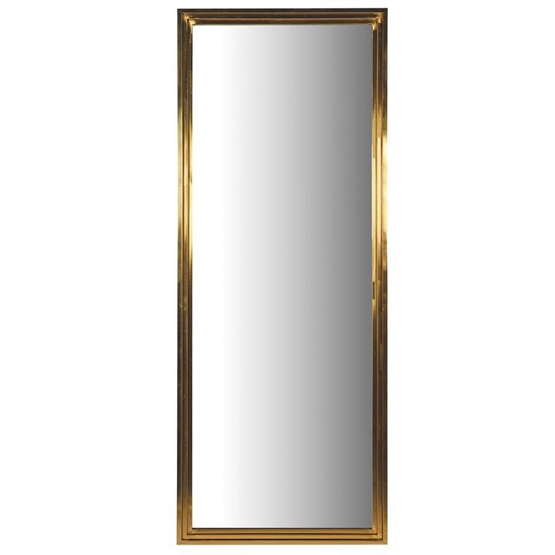 Extra Large Stepped Gold Metal Mirror 220 cm