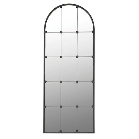 Window Mirror Arched Black  95 cm