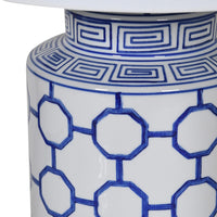 Blue & White Ceramic Lamp 52 cm