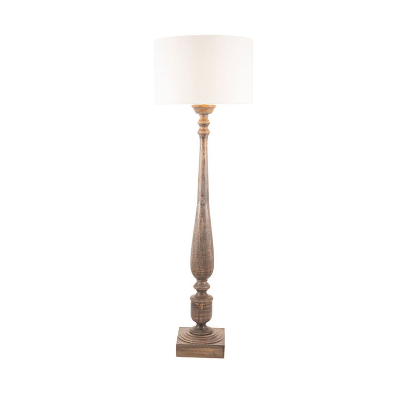 Floor Lamp in Turned Wood 138 cm