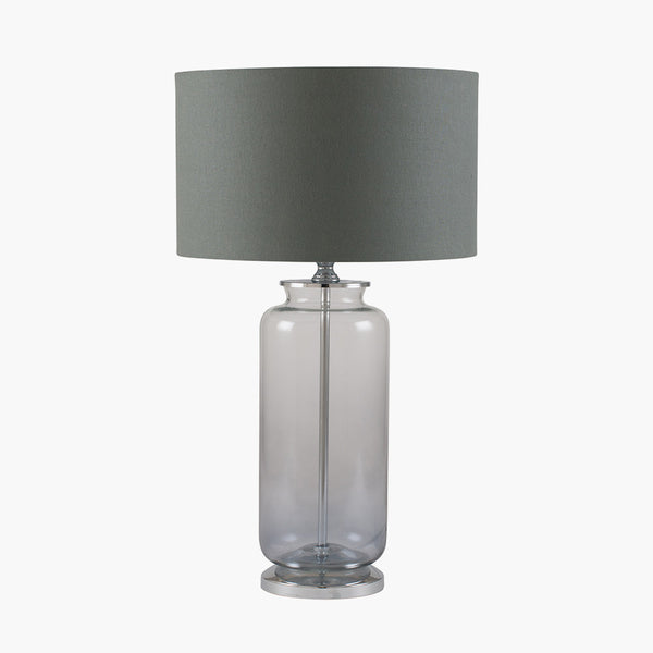 Grey Ombre Glass Lamp 41 cm