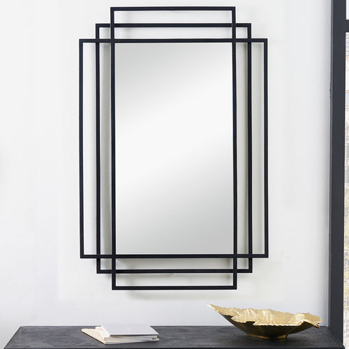 Black Triple Frame Mirror 91