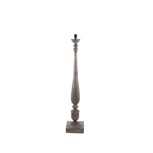 Turned Wooden Floor Lamp - 138cm (Base Only)