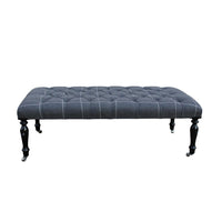 Savile Row Buttoned Coffee Table Stool