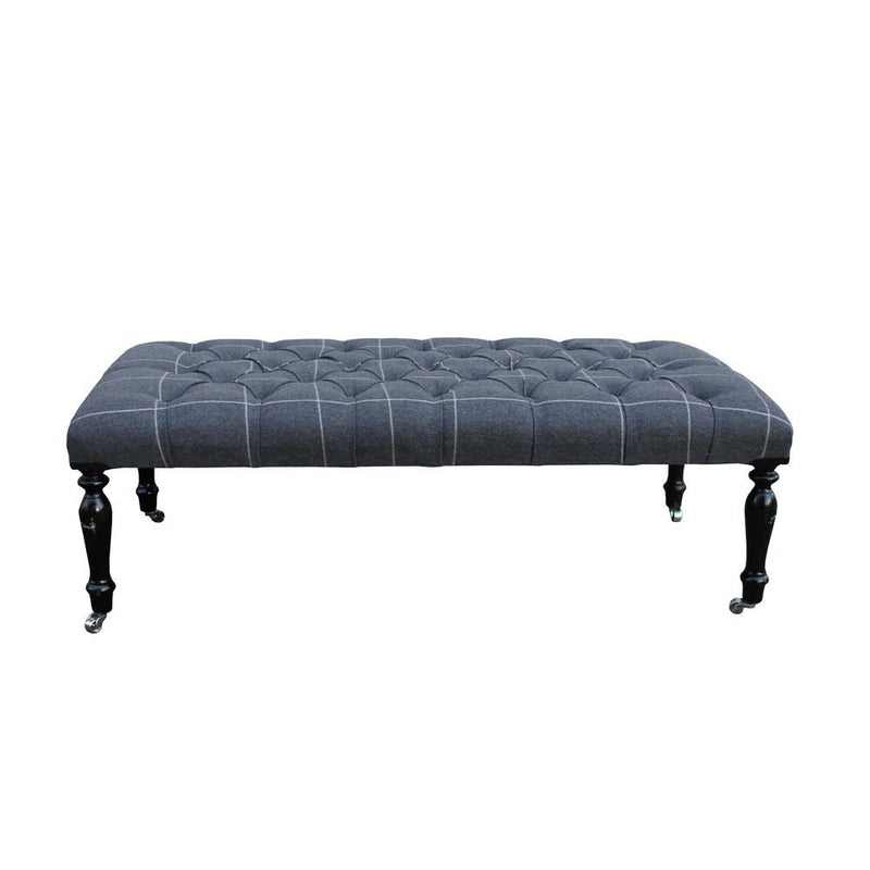 Savile Row Buttoned Coffee Table Stool