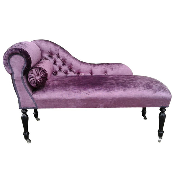 Heavenly Purple Velvet Chaise Longue