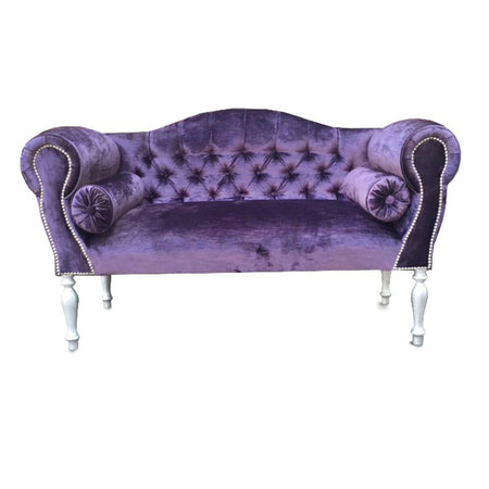 Blue Velvet Sofa 140 cm