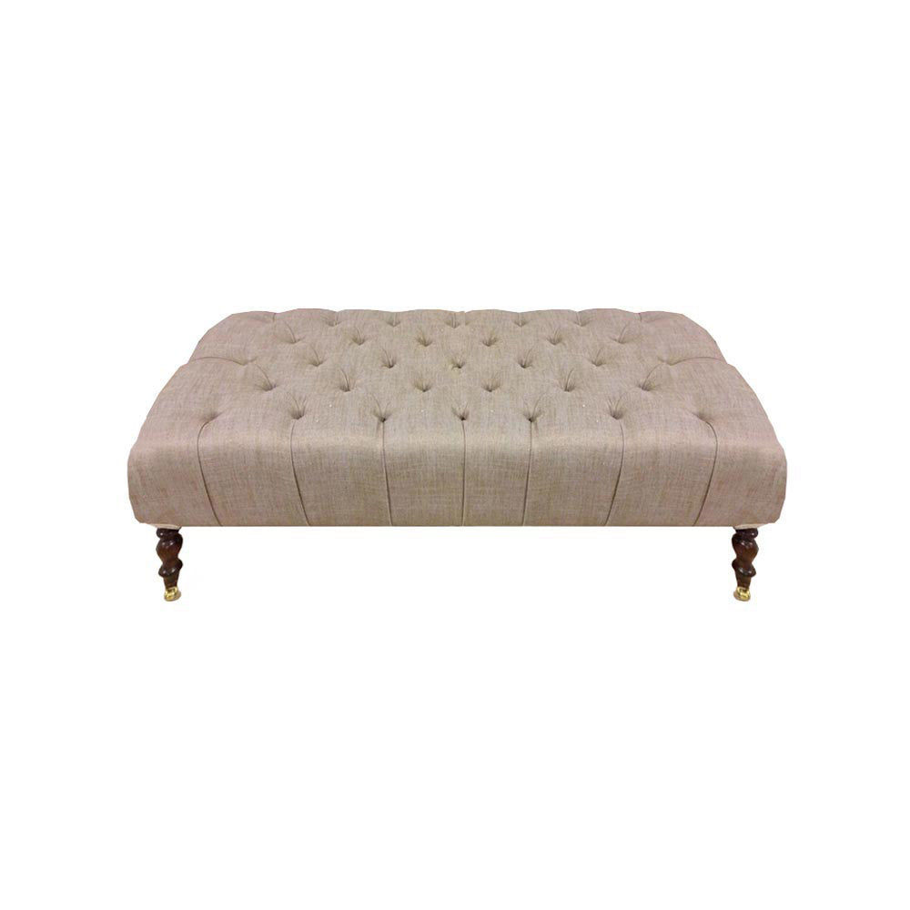 Husk Deep Button Back Coffee Table Stool
