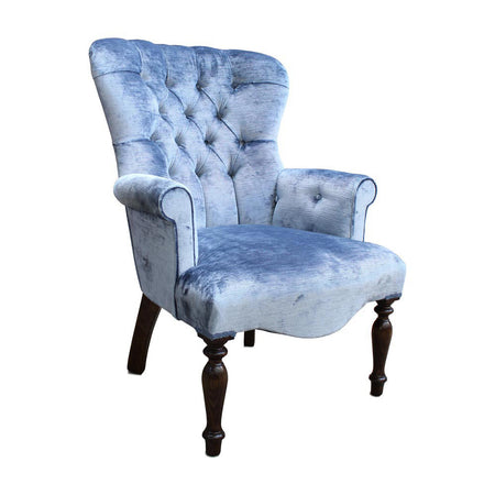 Saville Row Woollen Button Back Chair - Large