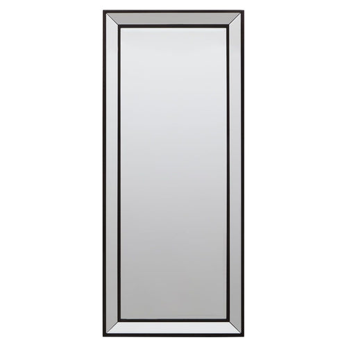 Tall venetian mirror with a contrasting inner black lined effect. The simple clean lines add to the attraction of this mirror.