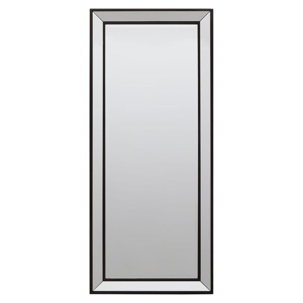 Tall venetian mirror with a contrasting inner black lined effect. The simple clean lines add to the attraction of this mirror.