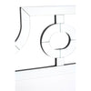 This elegant glass cut out mirror is stylish and simple while adds interest to your wall.  An unusual and interesting feature mirror that will lift any space. 