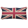 A long rectangular Union Jack cushion, a perfect centre sofa cushion, looks amazing flanked by 2 small square Union Jack cushions.