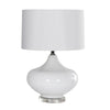 A large white glass lamp base and shade, for the most neutral decor, these lamps would be perfect.