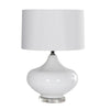 Round White Glass lamp 60 cm