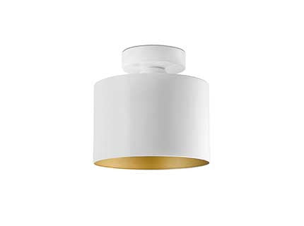 White Metal Ceiling Light (Gold)