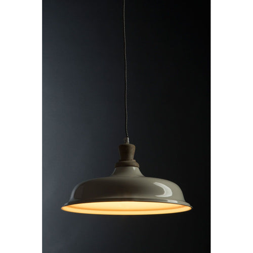 White Metal Shade Pendant simple enough to work as a classic look to the more industrial.
