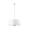 White Shaded Three Light Pendant