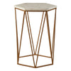 White marble and gilt metal side table
