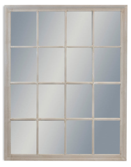 Silver Painted 25 Pane Window Mirror 86 cm