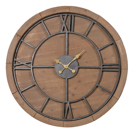 Black & Silver Skeleton Clock 80 cm