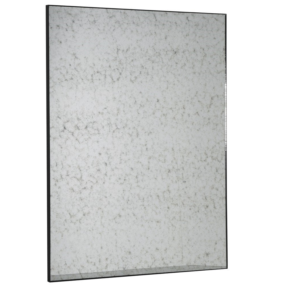 Rectangular Aged Mirror 120 x 90cm. A discreet elegantly aged Venetian glass mirror.&nbsp; With a super slim iron surround, this mirror is a reflection of simplicity at it's best.